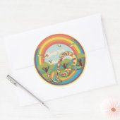 Schattigee Snake familie Ronde Sticker (Envelop)
