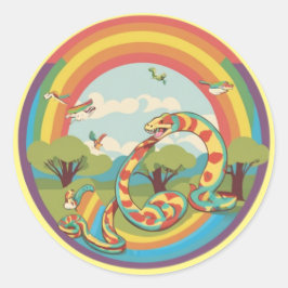 Schattigee Snake familie Ronde Sticker