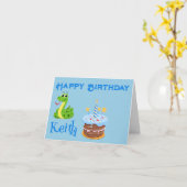 SCHATTIGEE SNAKE HAPPY BIRTHDAY KAART (Gele Bloem)