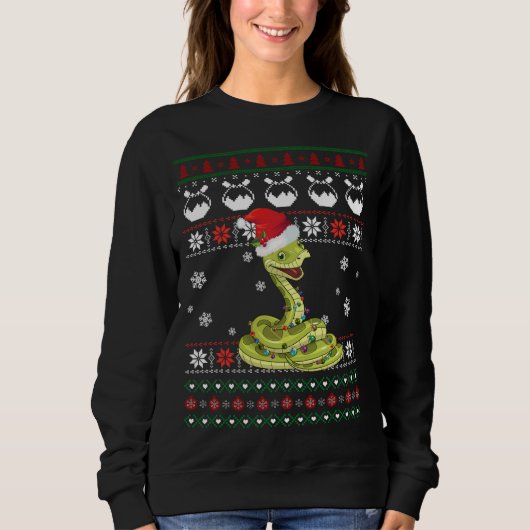 Schattigee Snake Lelijke Sweater Kerst Licht Pyjam (Voorkant)