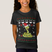 Schattigee Snake Lelijke Sweater Kerst Licht Pyjam T-shirt (Voorkant)