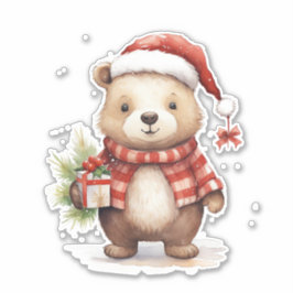 Schattigee sneeuw beer vinyl sticker