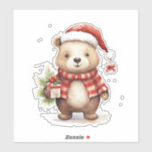 Schattigee sneeuw beer vinyl sticker (Vel)