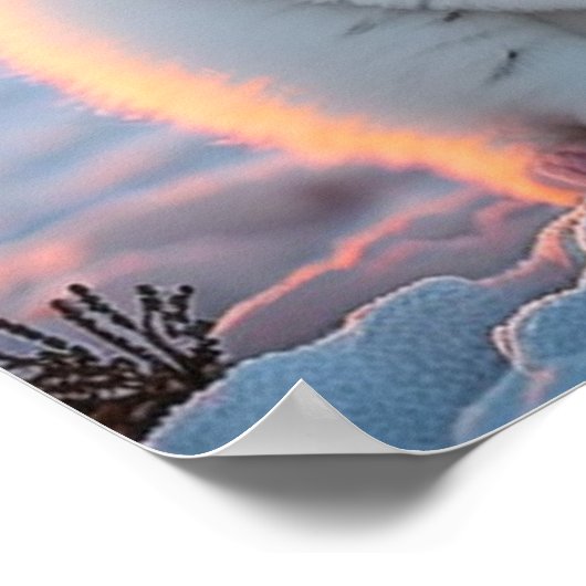 Schattigee sneeuw Kittens Poster (Hoek)