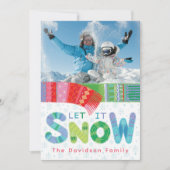 Schattigee sneeuwfoto vakantiecaarten feestdagenkaart (Voorkant)