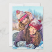 Schattigee sneeuwfoto vakantiecaarten feestdagenkaart (Achterkant)