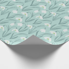 Schattigee sneeuwklokjes mint cadeaupapier