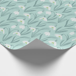 Schattigee sneeuwklokjes mint cadeaupapier