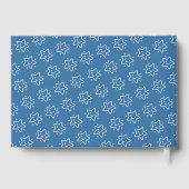 Schattigee sneeuwluipaard slaapt op wolken Baby Do Gastenboek (Achterkant)