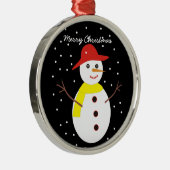 Schattigee sneeuwman aangepaste kerst ornament (Rechts)