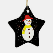 Schattigee sneeuwman aangepaste kerst ornament (Rechts)