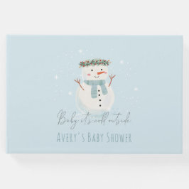 Schattigee sneeuwman Baby Het is koud buiten Baby Gastenboek