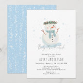 Schattigee sneeuwman Baby Het is koud buiten Baby  Kaart (Voorkant / Achterkant)