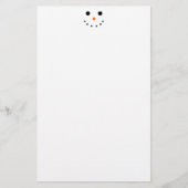 Schattigee sneeuwman briefpapier (Voorkant)