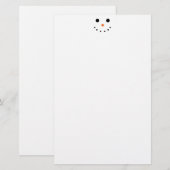 Schattigee sneeuwman briefpapier (Voorkant / Achterkant)