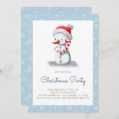 Schattigee Sneeuwman Candy Cane Kerstfeest Kaart (Voorkant / Achterkant)