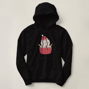 Schattigee Sneeuwman Cupcake Grappig Hoodie