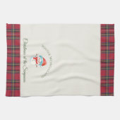 Schattigee Sneeuwman Custom Gepersonaliseerd Naam Theedoek (Horizontaal)