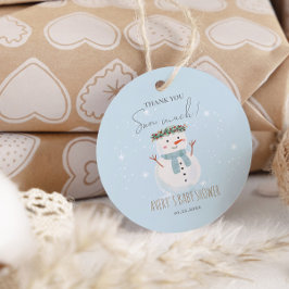 Schattigee sneeuwman dank u sneeuw veel bedankjes labels