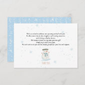 Schattigee Sneeuwman Display Douche Inzetstuk Kaar Informatiekaartje (Voorkant / Achterkant)