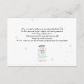 Schattigee Sneeuwman Display Douche Inzetstuk Kaar Informatiekaartje (Voorkant)