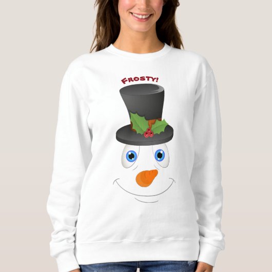 Schattigee Sneeuwman Dragen Pet Bericht Trui (Voorkant)