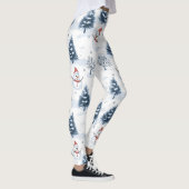 Schattigee sneeuwman en besneeuwde bomen leggings (Rechts)