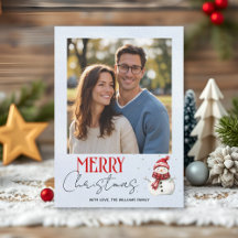 Schattigee sneeuwman en sneeuwkerstfoto