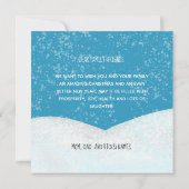 Schattigee sneeuwman familie van vijf vakantie Kaa (Achterkant)