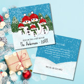 Schattigee sneeuwman familie van vijf vakantie Kaa