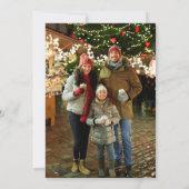 Schattigee Sneeuwman Foto Kerst Kaart (Achterkant)