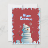 Schattigee  sneeuwman Frosty Cheer Holiday Kaart Notitiekaartje (Voorkant)
