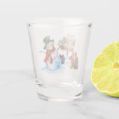Schattigee Sneeuwman Hedgehog Holly Jolly Christma Shot Glas (Achterkant)