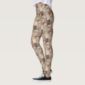Schattigee Sneeuwman in de waterverf schilderij Leggings (Links)