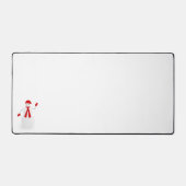 Schattigee Sneeuwman in Rode Pet Sjaal Mittens Bureaumat (Voorkant)