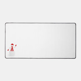 Schattigee Sneeuwman in Rode Pet Sjaal Mittens Bureaumat