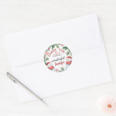 Schattigee Sneeuwman Kerst 2e Verjaardag Bedankt Ronde Sticker (Envelop)