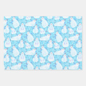 Schattigee sneeuwman kerst Feestdagen inpakpapier (Voorkant 3)