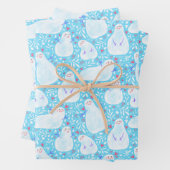 Schattigee sneeuwman kerst Feestdagen inpakpapier Vel (In situ)