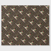 Schattigee Sneeuwman Kerst Vriendelijkheid Vreugde Cadeaupapier (Vlak)