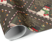 Schattigee Sneeuwman Kerst Vriendelijkheid Vreugde Cadeaupapier (Rol Hoek)