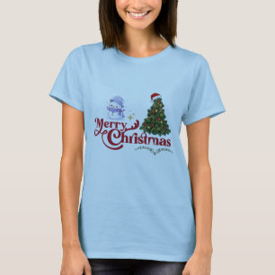 Schattigee sneeuwman & kerstboom "Vrolijk kerstfee T-shirt
