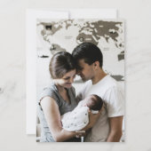 Schattigee sneeuwman laat het sneeuwkerst 1 foto feestdagenkaart (Achterkant)