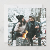 Schattigee sneeuwman laat het sneeuwkerst 1 foto feestdagenkaart (Achterkant)