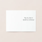 Schattigee Sneeuwman met Sjaal Zilveren Folie Kers Folie Kaarten (Binnen)