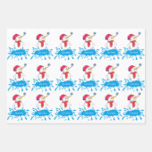 Schattigee Sneeuwman met Sneeuwvlok Kinder Naam Fe Inpakpapier Vel (Voorkant 3)