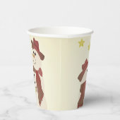 Schattigee sneeuwman met sterren papieren bekers (Rechts)