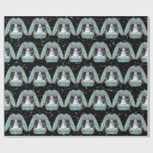 Schattigee sneeuwman op lelijke kersttrui cadeaupapier (Vlak)