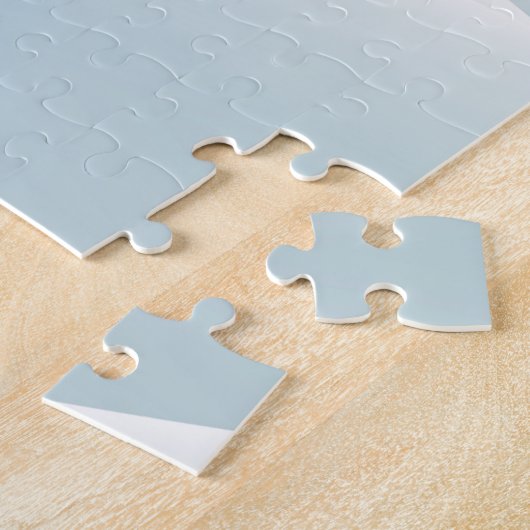 Schattigee sneeuwman op Noordpool met noorderlicht Legpuzzel (Zijkant)