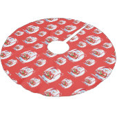 Schattigee Sneeuwman Santa Xmas Sweet Candy Cane P Kerstboom Rok (Gekanteld)
